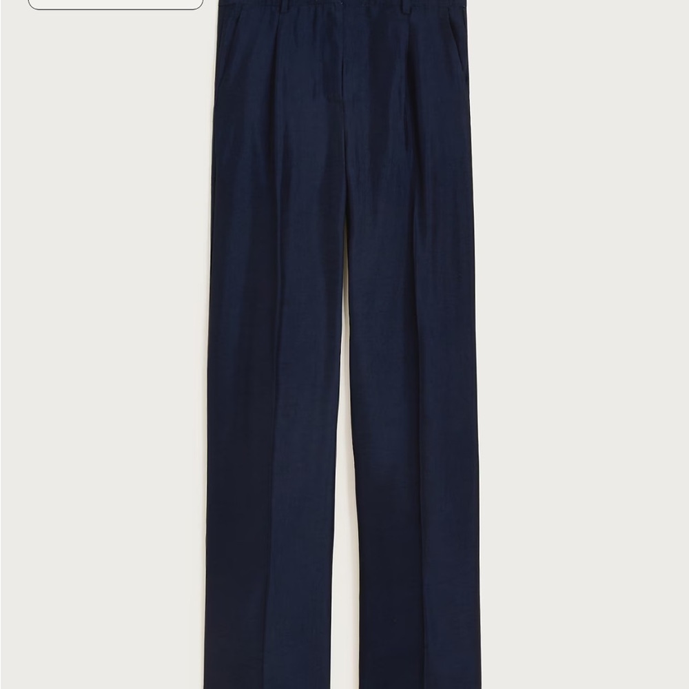 J. Crew Essential Wide Leg Trouser in Textured Satin
